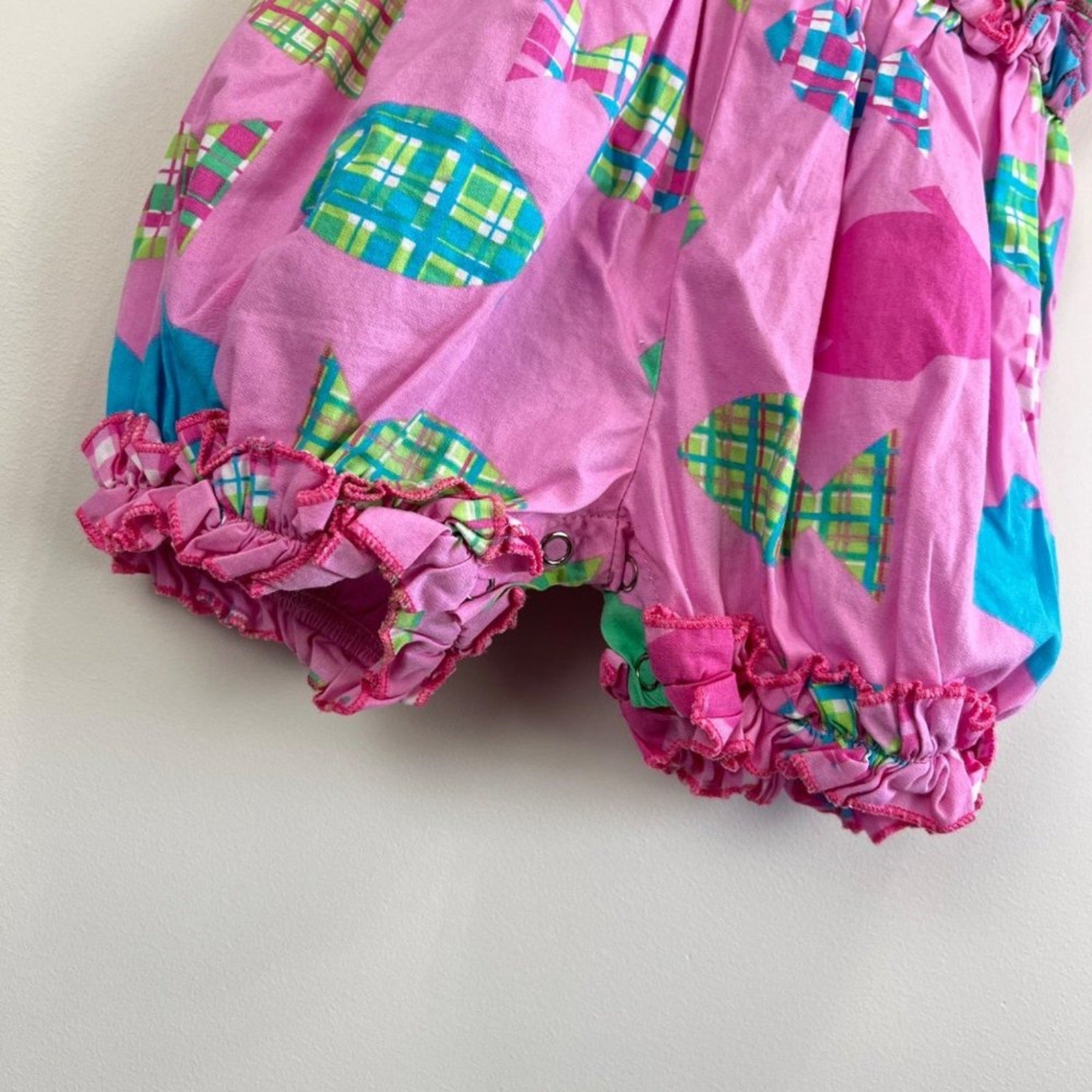 Corky's Kids Pink Ruffle Fish Romper 0-3 Months