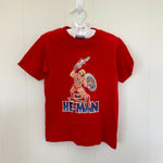 Load image into Gallery viewer, Vintage He-man Kids Short Sleeve Red T-Shirt 1983 4T 5T USA
