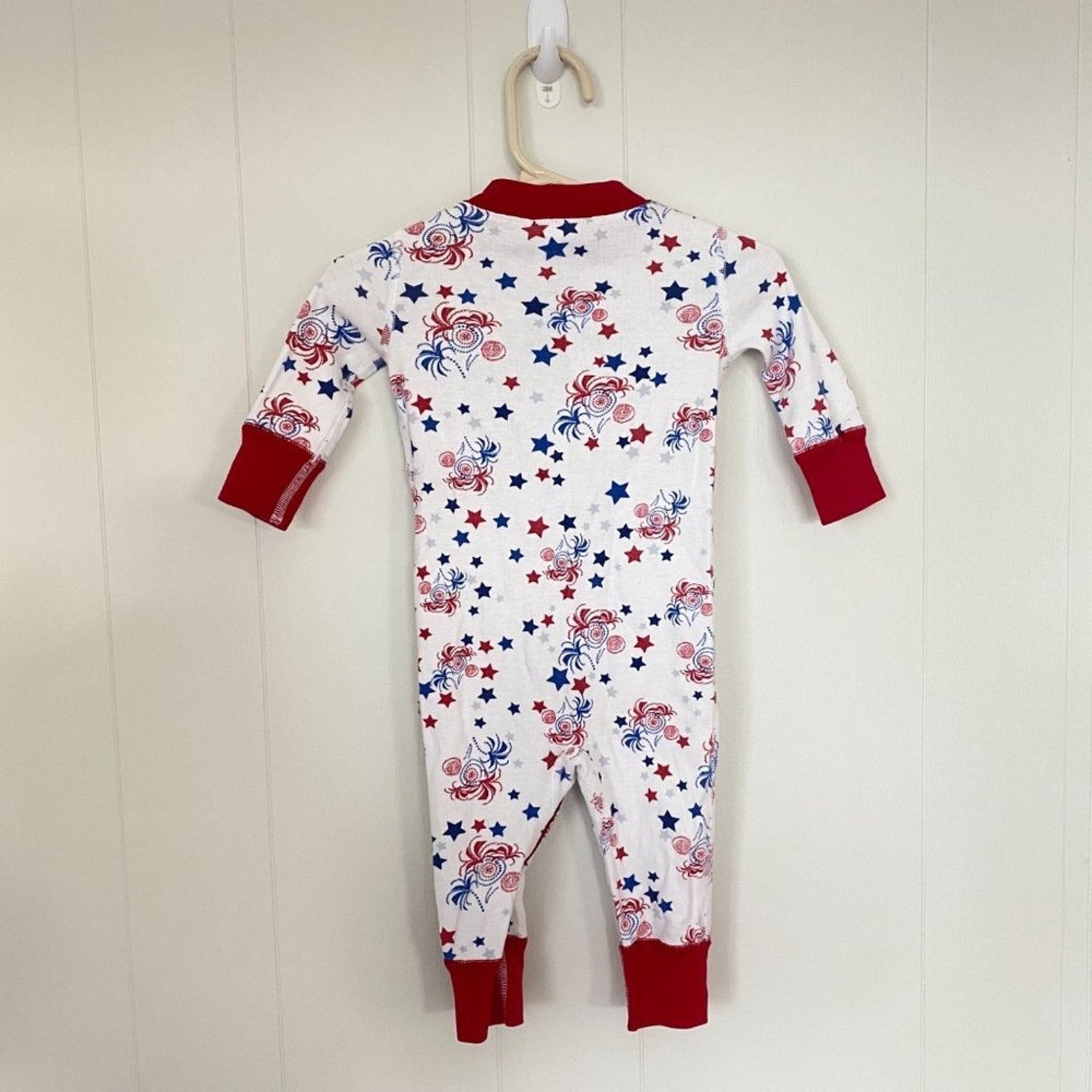 Hanna Andersson Red, White and Blue Fireworks Pajamas 60 cm 6-9 Months