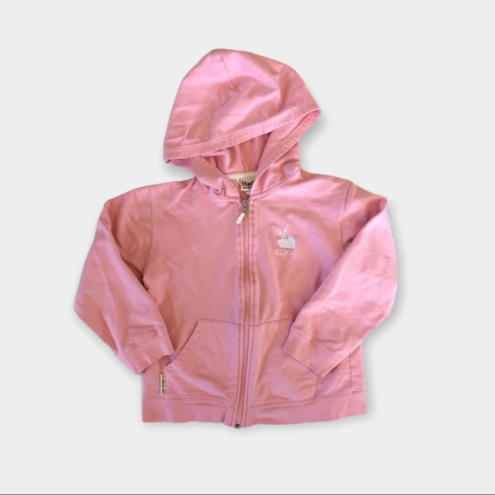 Haltey Light Pink Full Zip Bunny Hoodie Sweatshirt 7