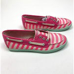 Load image into Gallery viewer, Sperry Topsider Girls Coral Stripe Cruiser 5 NWT
