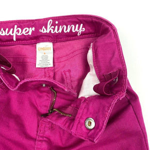 Gymboree Super Skinny Fuchsia Ankle Zip Jeans 4