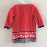 Load image into Gallery viewer, Baby Boden Fair Isle Red Knit Sweater Dress 6-12 Months
