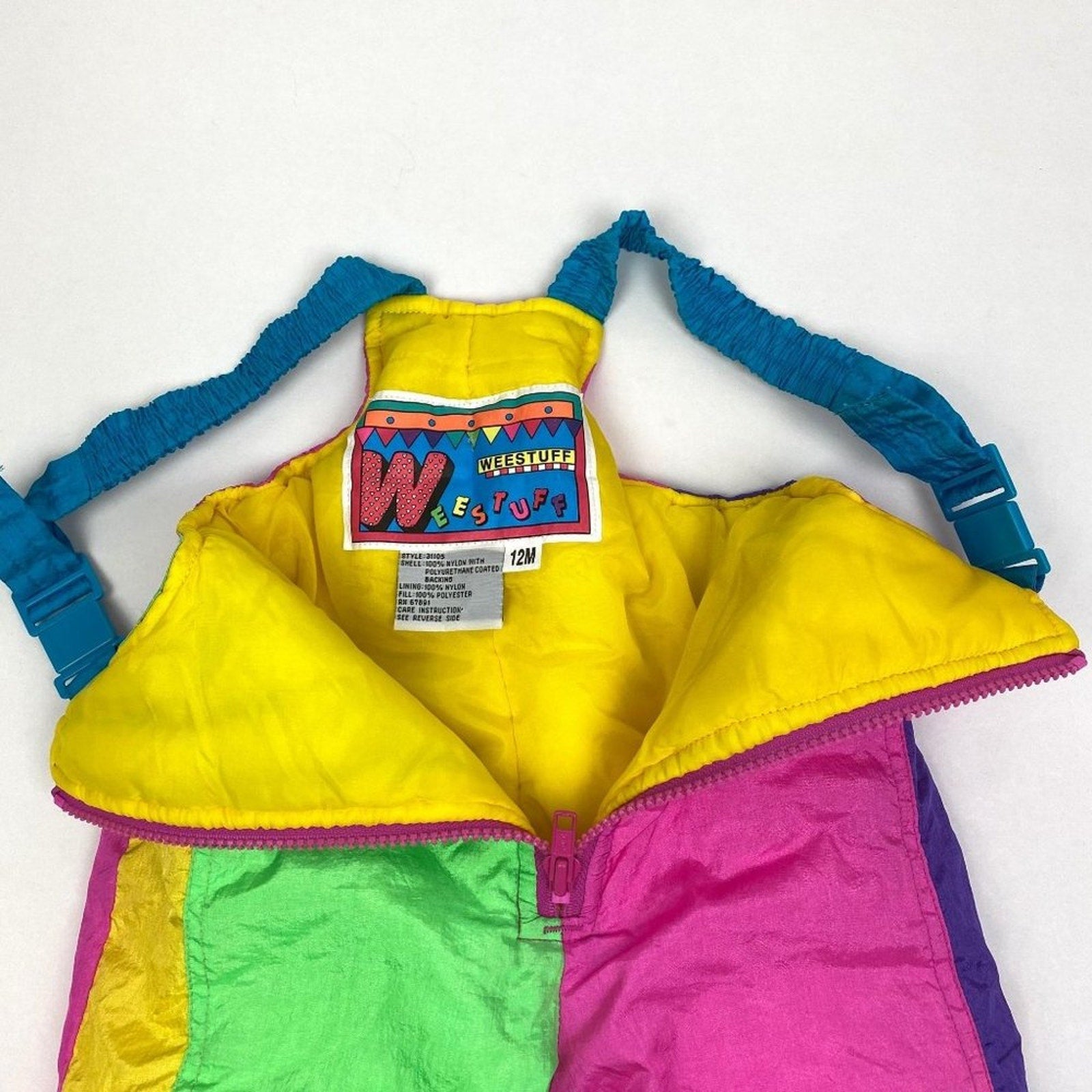 Weestuff Girls Neon Color Block Snow Bibs 12 Months