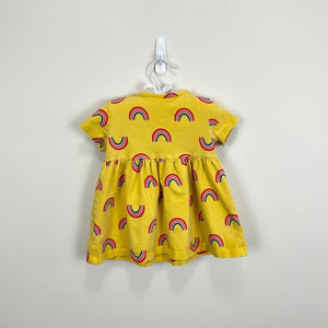 Hanna Andersson Girls Yellow Rainbow Dress 75 cm (12-18 Months)