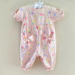 Load image into Gallery viewer, Vintage Mine Alone Pink Floral Jumpsuit 3-6 Months
