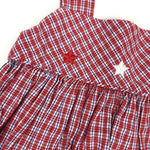 Load image into Gallery viewer, Strasburg Red White Blue Plaid 2 Piece Star Dress Set 12 Months
