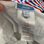 Load image into Gallery viewer, Jacadi Paris Girls Blue &amp; White Striped Dress 4T
