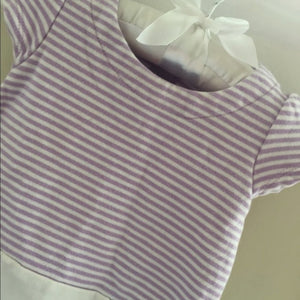 Gymboree Purple Striped Bow Pocket Dress 6-12 Months