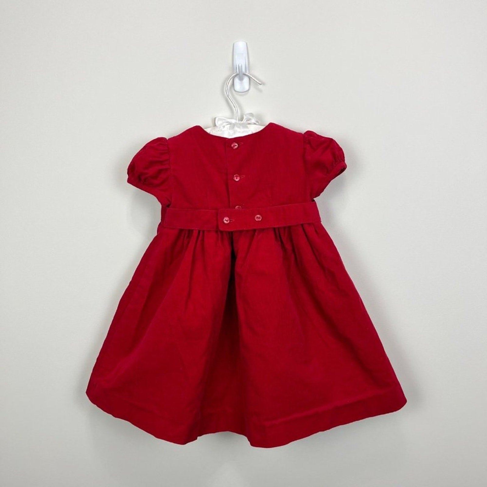 Luli & Me Girls Red Corduroy Dress 18 Months