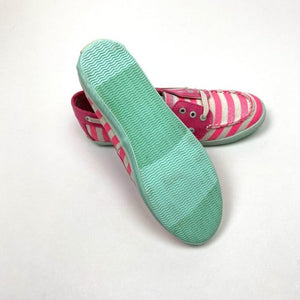 Sperry Topsider Girls Coral Stripe Cruiser 5 NWT