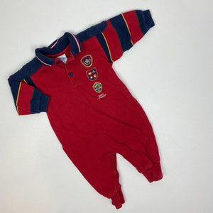 Vintage OshKosh B'gosh Boys Red Coverall 9 Months