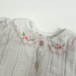 Load image into Gallery viewer, Vintage Girls White Cardigan Sweater 3-6 Months
