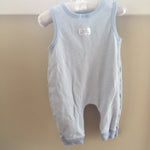 Load image into Gallery viewer, Little Impressions Blue &amp; White Overalls 3-6 Months
