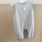 Load image into Gallery viewer, Little Impressions Blue &amp; White Overalls 3-6 Months
