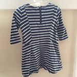 Load image into Gallery viewer, Baby Gap Blue &amp; White Striped 3/4 Sleeve Dress 2T
