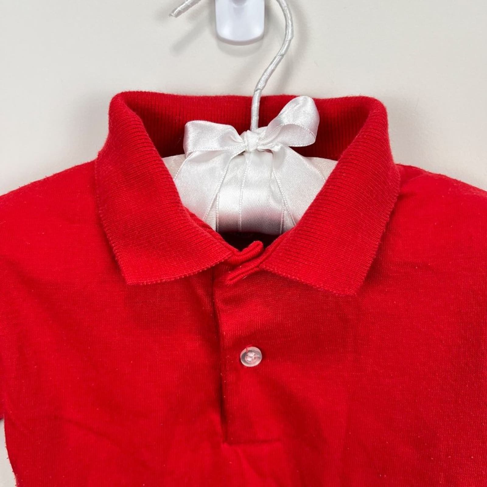 Vintage Toddler Short Sleeve Red Polo Shirt 2T