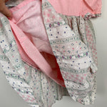 Load image into Gallery viewer, Vintage Girls Pink Gray Floral Tiered Dress
