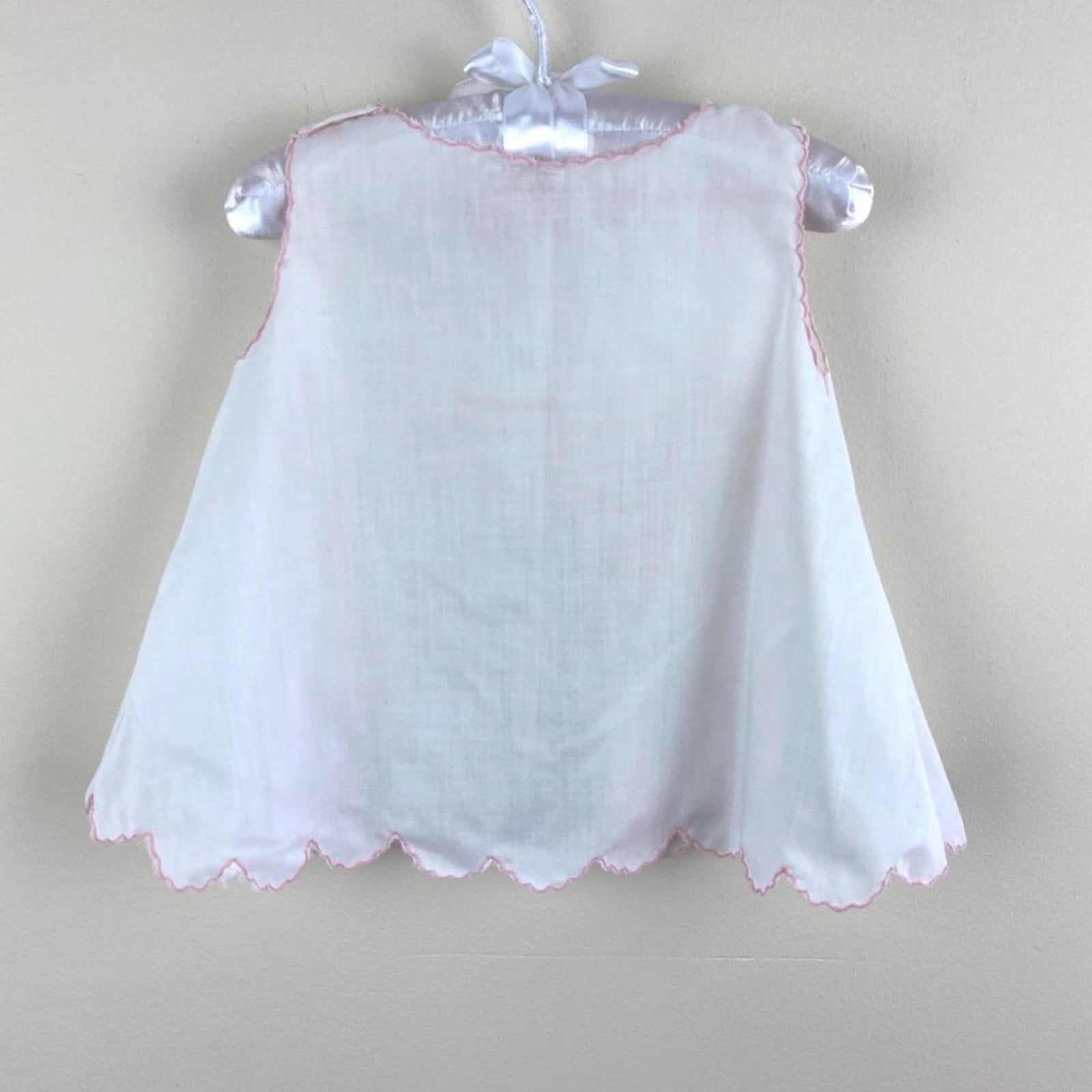 Vintage Sasson Brothers Girls Embroidered White Dress Set