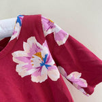 Load image into Gallery viewer, Old Navy Girls Burgundy Flower Dress XS (5T)
