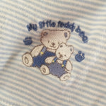 Load image into Gallery viewer, Little Impressions Blue &amp; White Overalls 3-6 Months
