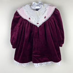 Load image into Gallery viewer, Vintage Youngland Raspberry Red Velvet Dress 18 Months
