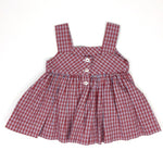 Load image into Gallery viewer, Strasburg Red White Blue Plaid 2 Piece Star Dress Set 12 Months
