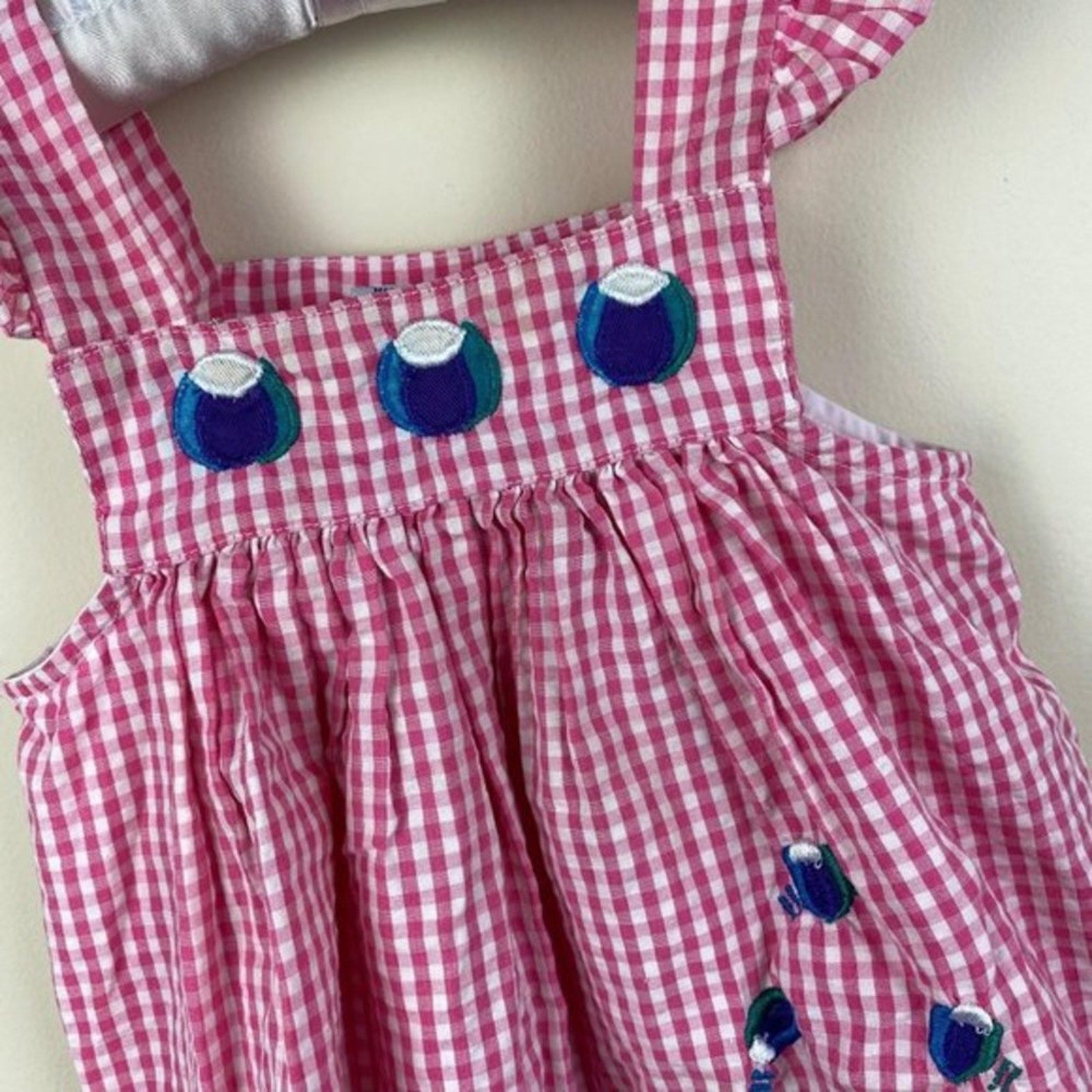 Vintage Samara Pink Gingham Seal Dress 24 Months