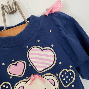 Vintage Buster Brown Navy Blue Bear Sweatshirt 2T USA