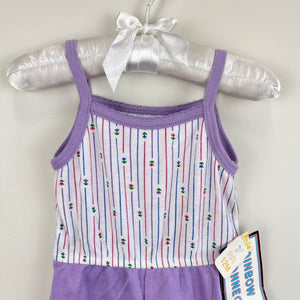 Vintage Rainbow Connection Purple Romper 12 Months NWT