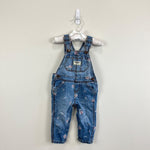 Load image into Gallery viewer, OshKosh B'gosh Blue Floral Overalls 6-9 Months
