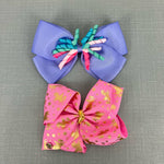 Load image into Gallery viewer, JoJo Unicorn Hair Bow Bundle Pink Purple
