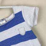 Load image into Gallery viewer, Jacadi Paris Girls Blue &amp; White Striped Dress 4T
