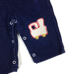 Load image into Gallery viewer, Vintage Baby Navy Blue Corduroy Overalls 12 Months
