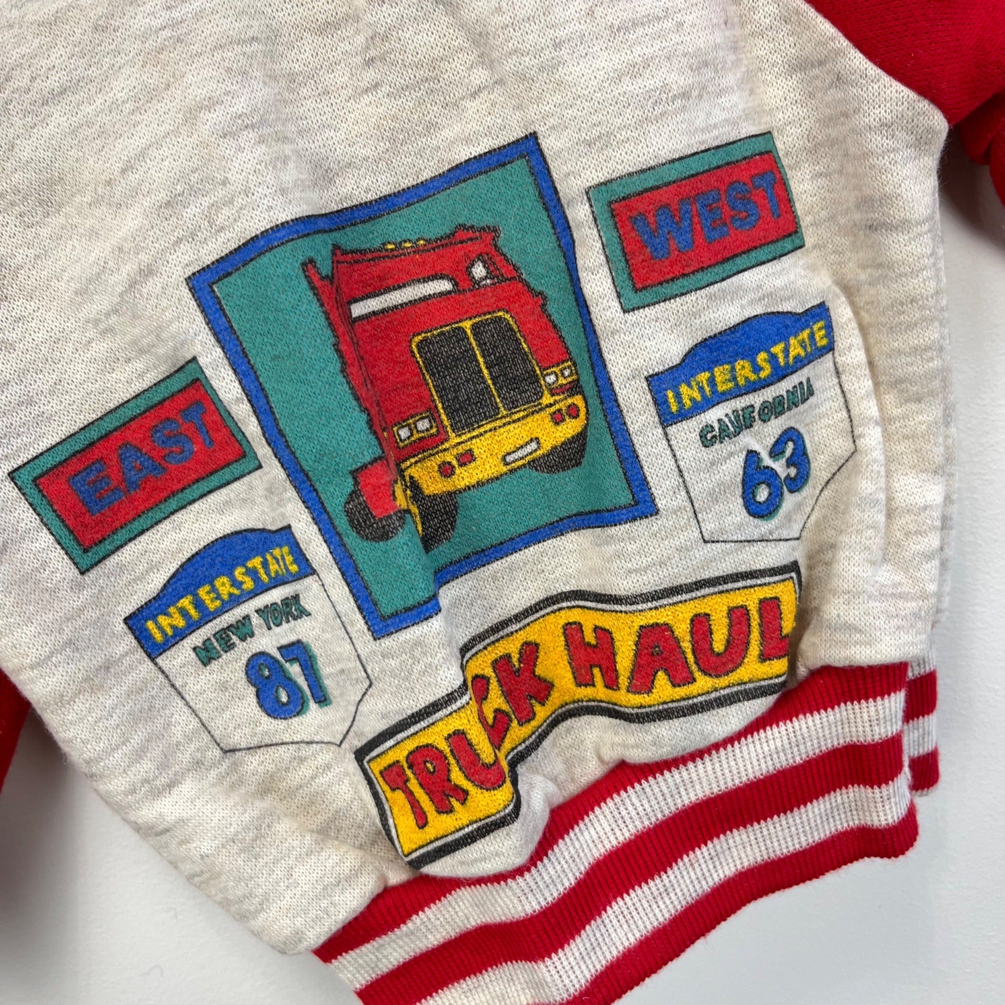 Vintage Stone Apparel Truck Haul Sweatshirt 12 Months USA