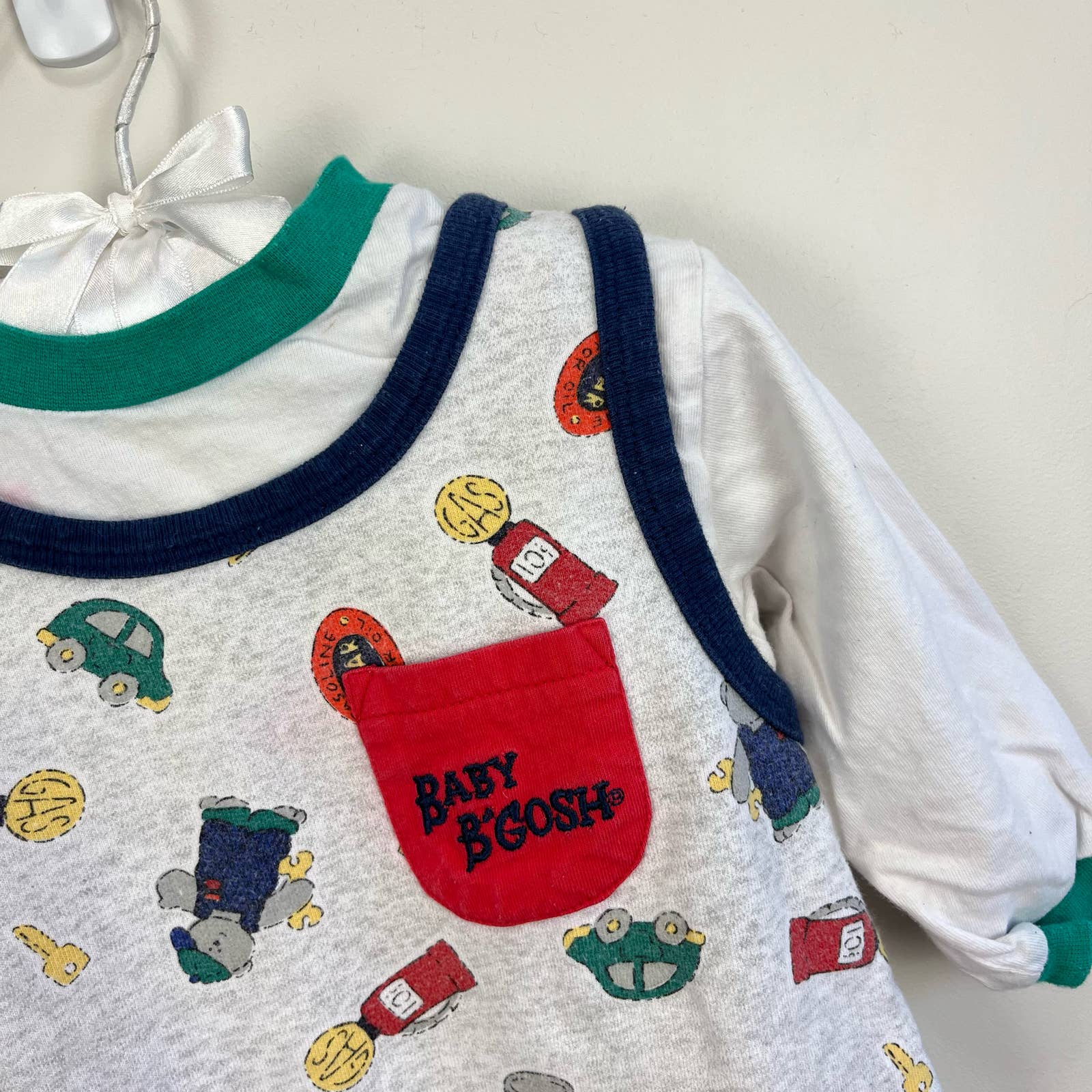 Vintage OshKosh B'gosh Teddy Bear Coverall 6-9 Months