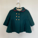 Load image into Gallery viewer, Vintage Kute Kiddies Festive Green Dress Coat 2T
