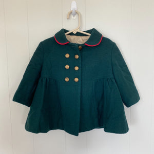 Vintage Kute Kiddies Festive Green Dress Coat 2T