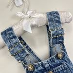 Load image into Gallery viewer, Vintage OshKosh B&#39;gosh Acid Wash Overalls 3T USA
