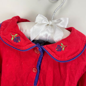 Vintage OshKosh B'gosh Girls Red Blouse 4T USA