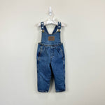 Load image into Gallery viewer, Vintage Guess Leather Patch Overalls 2T USA
