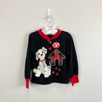 Load image into Gallery viewer, Vintage 101 Dalmatians Long Sleeve Black Top
