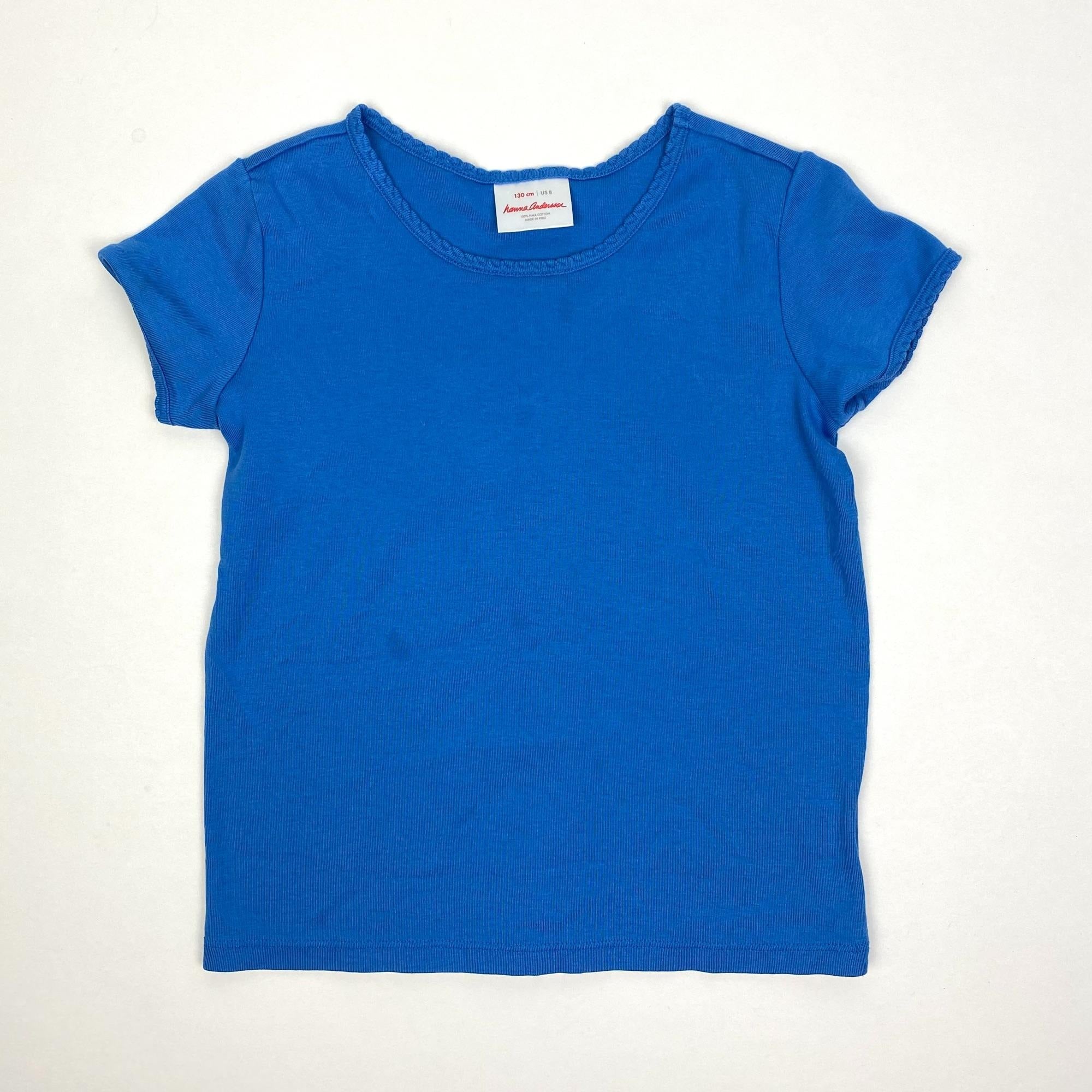 Hanna Andersson Bright Basics Tee Blue 130 cm