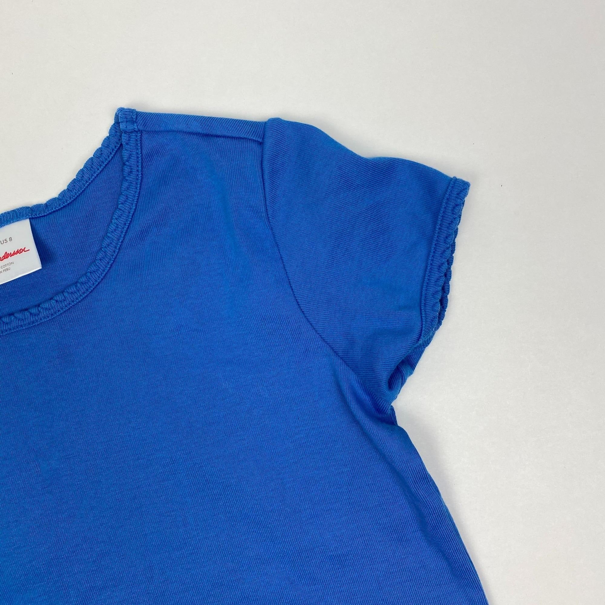 Hanna Andersson Bright Basics Tee Blue 130 cm