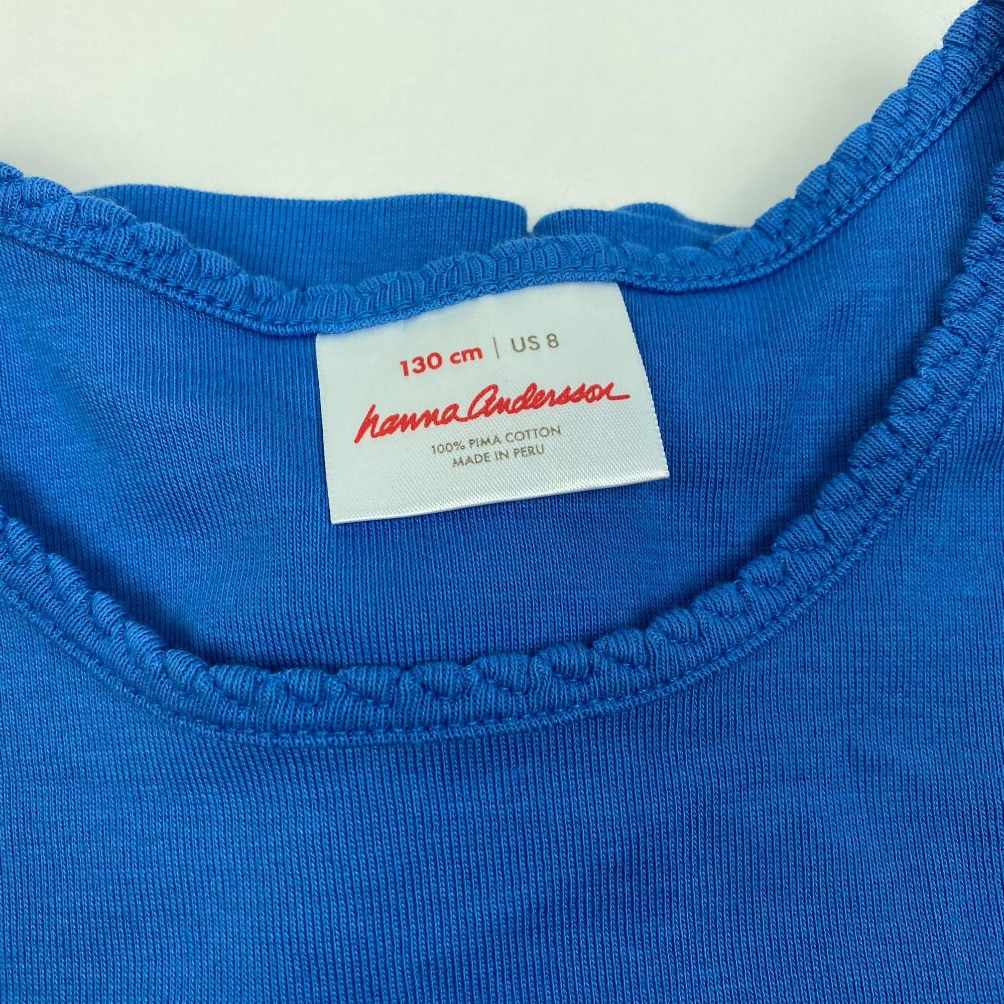 Hanna Andersson Bright Basics Tee Blue 130 cm