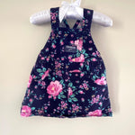 Load image into Gallery viewer, OshKosh B&#39;gosh Girls Navy Blue Floral Jumper 6 Months
