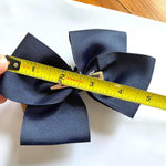 Load image into Gallery viewer, Girls Large Khaki and Navy Deluxe Bow
