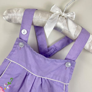 Vintage Rainbow Connection Purple Sun Suit Romper 12 Months