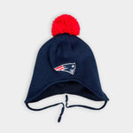 Load image into Gallery viewer, New England Patriots Football Navy Blue Pom Hat Toddler
