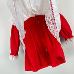 Load image into Gallery viewer, Vintage Bryan Red Pinafore Dress 12 Months USA
